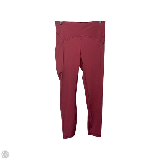 Athletic Leggings By Lululemon In Red, Size: 8