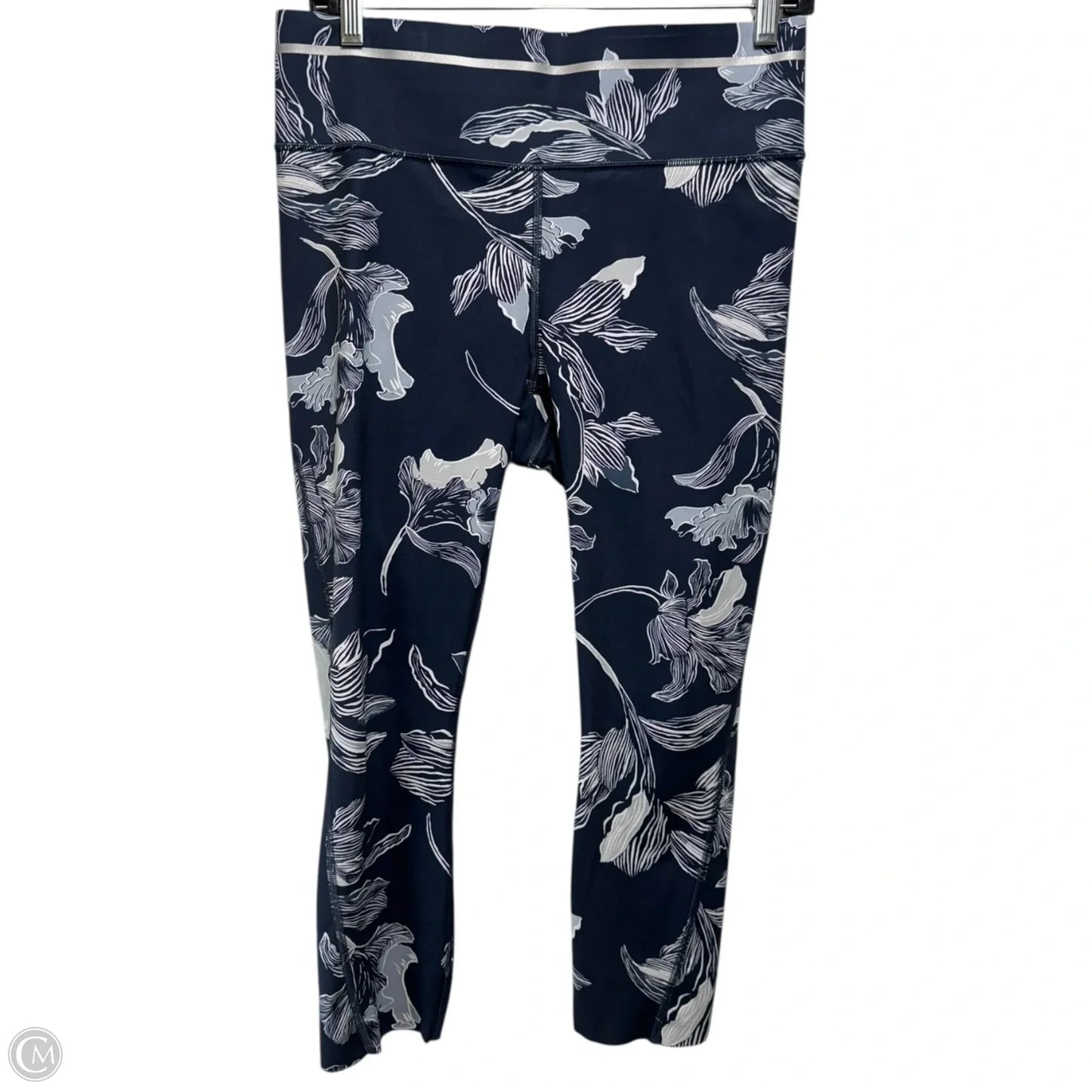 Athletic Leggings By Athleta In Blue & White, Size: M