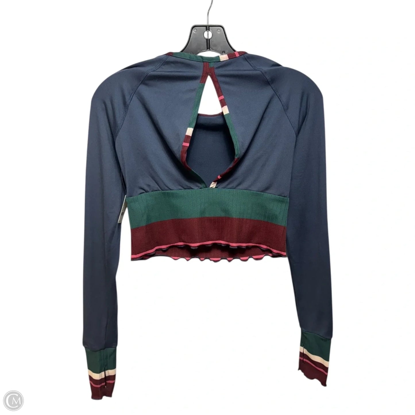 Pep In Your Step Long Sleeve Crop Top By Free People Movement In Multi-colored, Size: XS