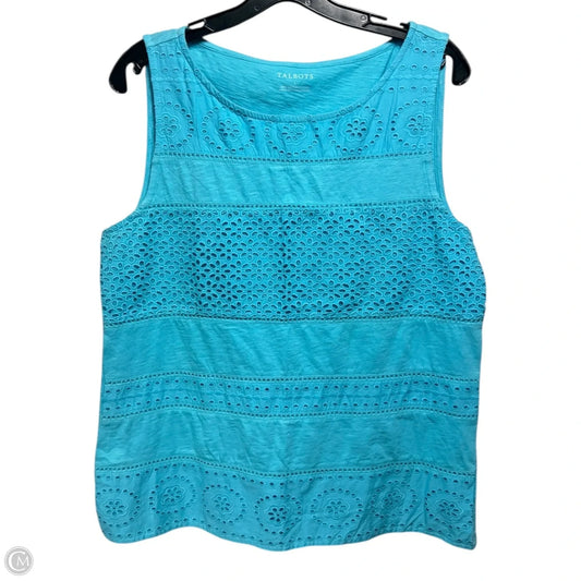 Top Sleeveless By Talbots In Blue, Size: L