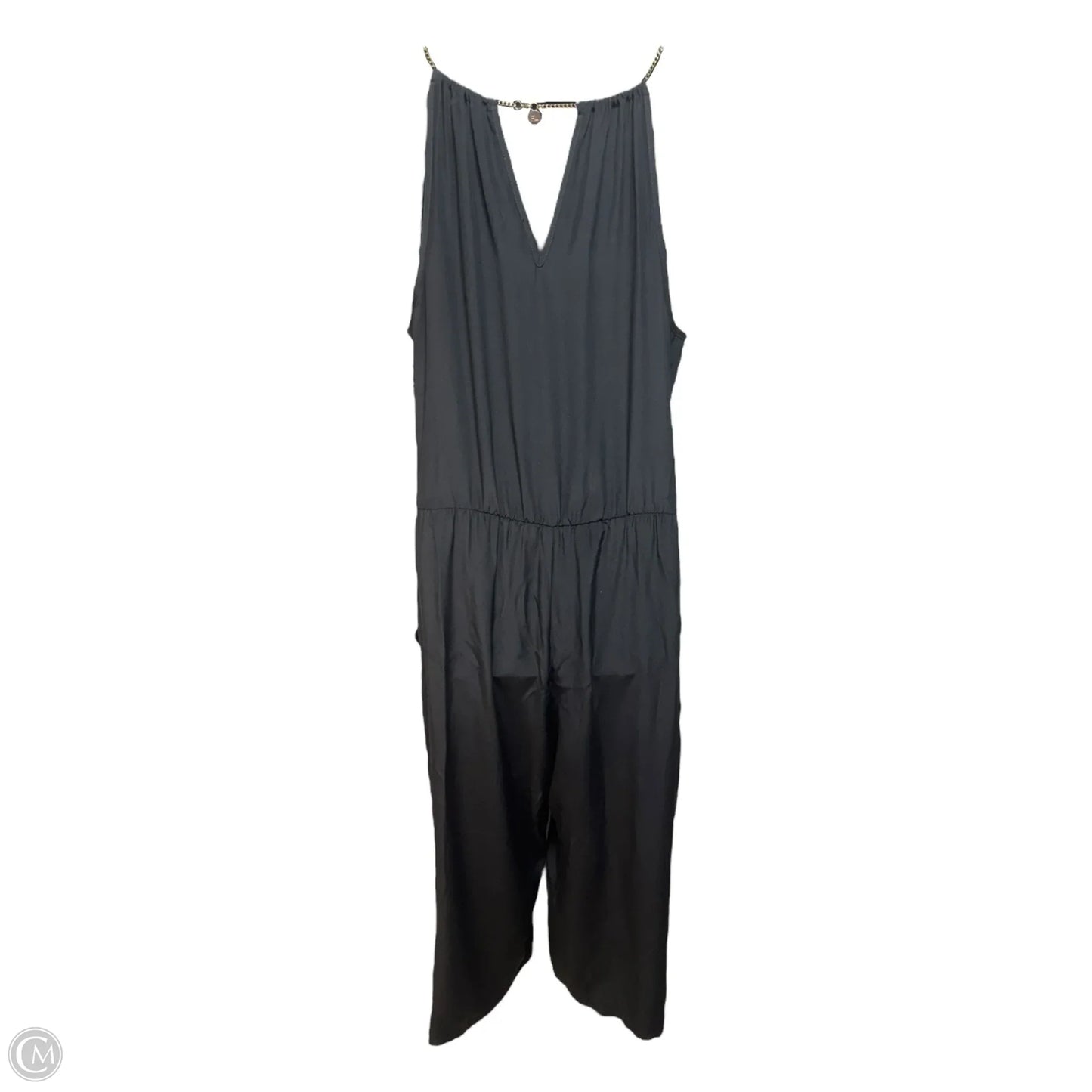 Silk Wide Leg Chain Strap Jumpsuit By Amanda Uprichard In Black, Size: S