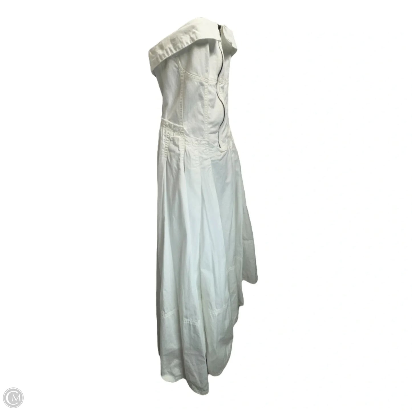 Strapless Twofer Midi Dress By Pilcro In White, Size: S