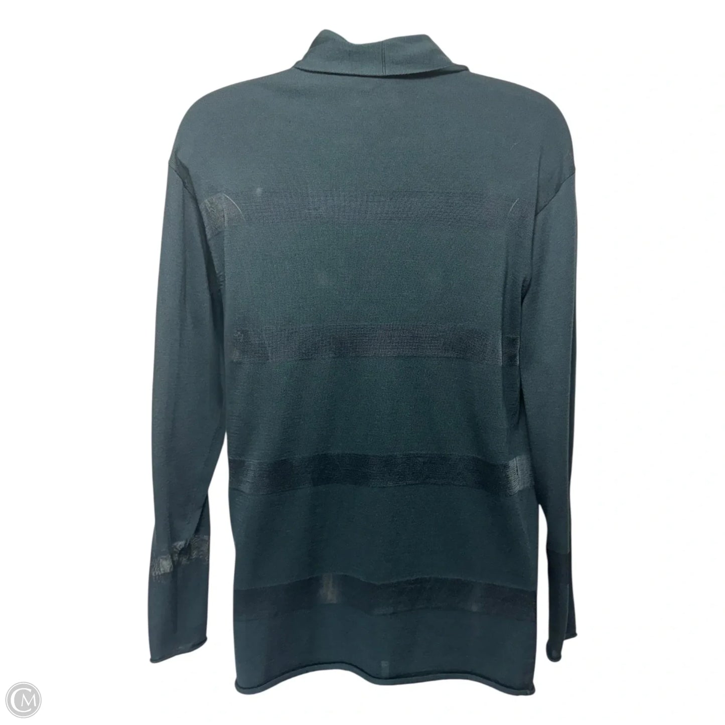 Silk Blend Sweater Cardigan Designer By Lafayette 148 In Green, Size: S