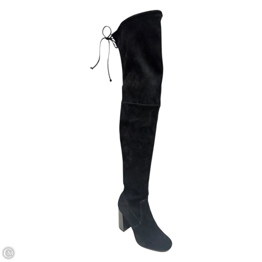 Julia Thigh High Suede Boots Designer By Frye In Black, Size: 5.5