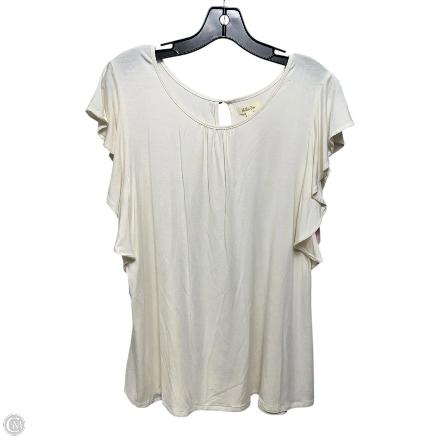 Top Short Sleeve By Matilda Jane In Cream, Size: M