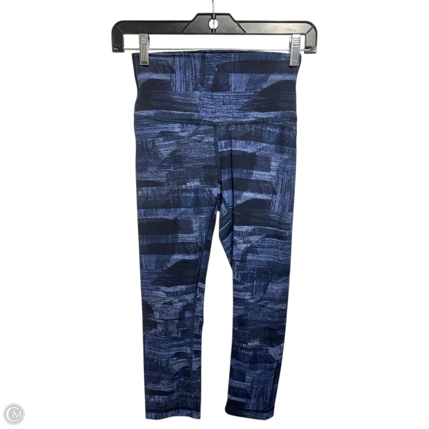Athletic Leggings Capris By Lululemon In Black & Blue, Size: 4