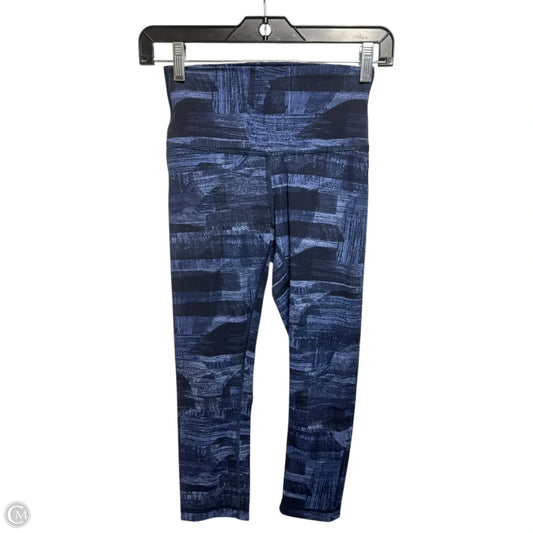 Athletic Leggings Capris By Lululemon In Black & Blue, Size: 4