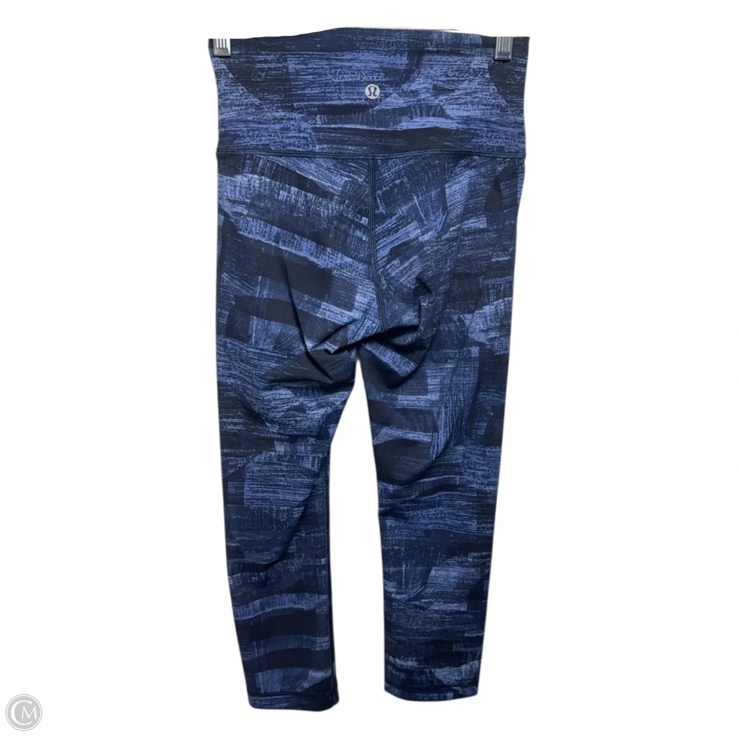 Athletic Leggings Capris By Lululemon In Black & Blue, Size: 4