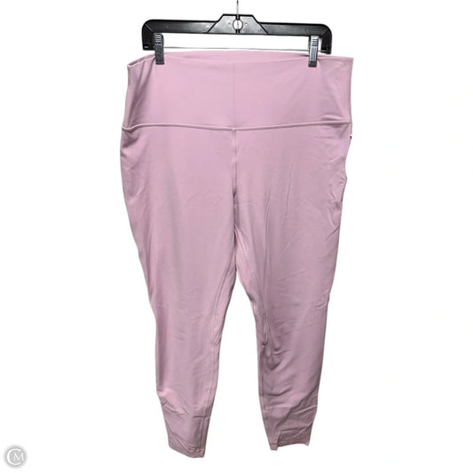 Athletic Leggings By Lululemon In Pink, Size: 18
