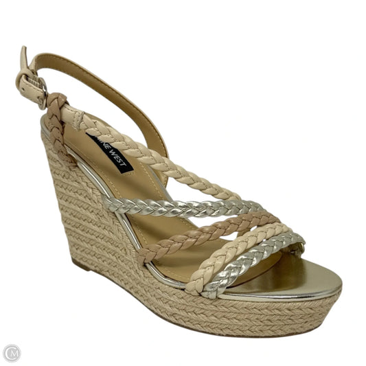 Halsee Espadrille Wedge Sandals By Nine West In Multi-colored, Size: 7