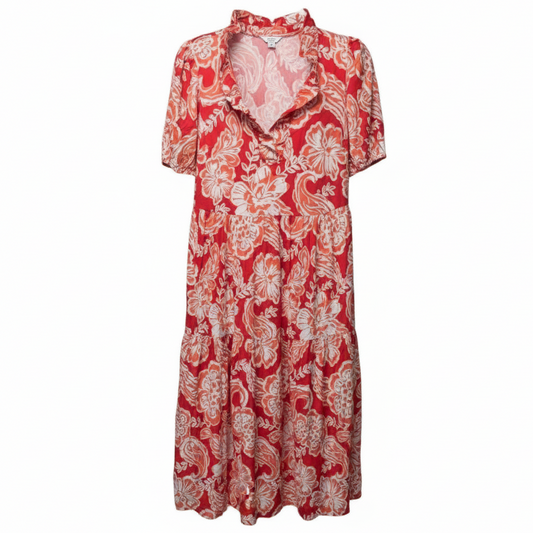 Dress Casual Maxi By Crown And Ivy In Orange & Red, Size: M