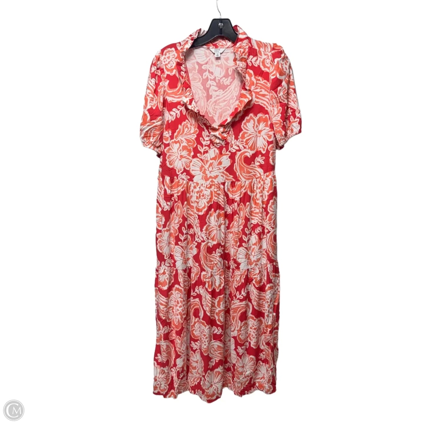 Dress Casual Maxi By Crown And Ivy In Orange & Red, Size: M