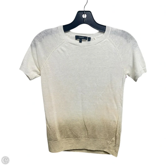 Linen Knit Top Short Sleeve By Theory In Ombre Print, Size: S