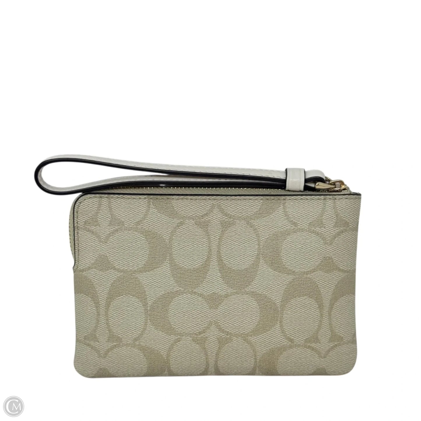 Corner Zip Wristlet In Signature Canvas With Heart Print Designer By Coach, Size: Medium