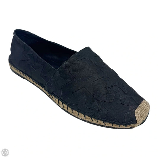 Star Espadrille Flats Shoes Luxury Designer By Valentino-garavani In Black, Size: 9 (39 EU)