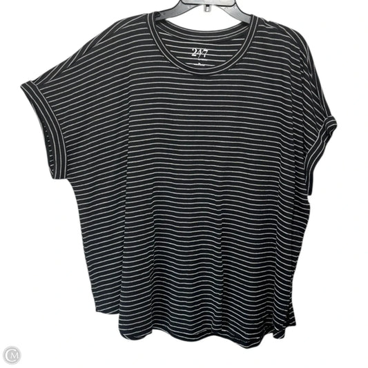 Top Short Sleeve By Maurices In Striped Pattern, Size: 2x