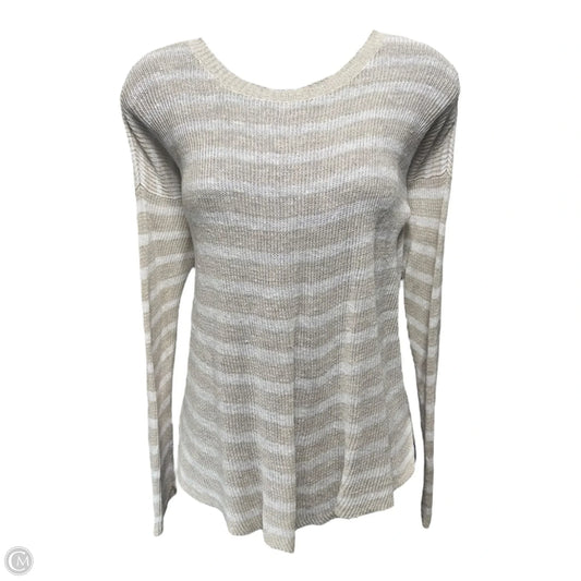 Linen Sweater By Eileen Fisher In Striped Pattern, Size: S