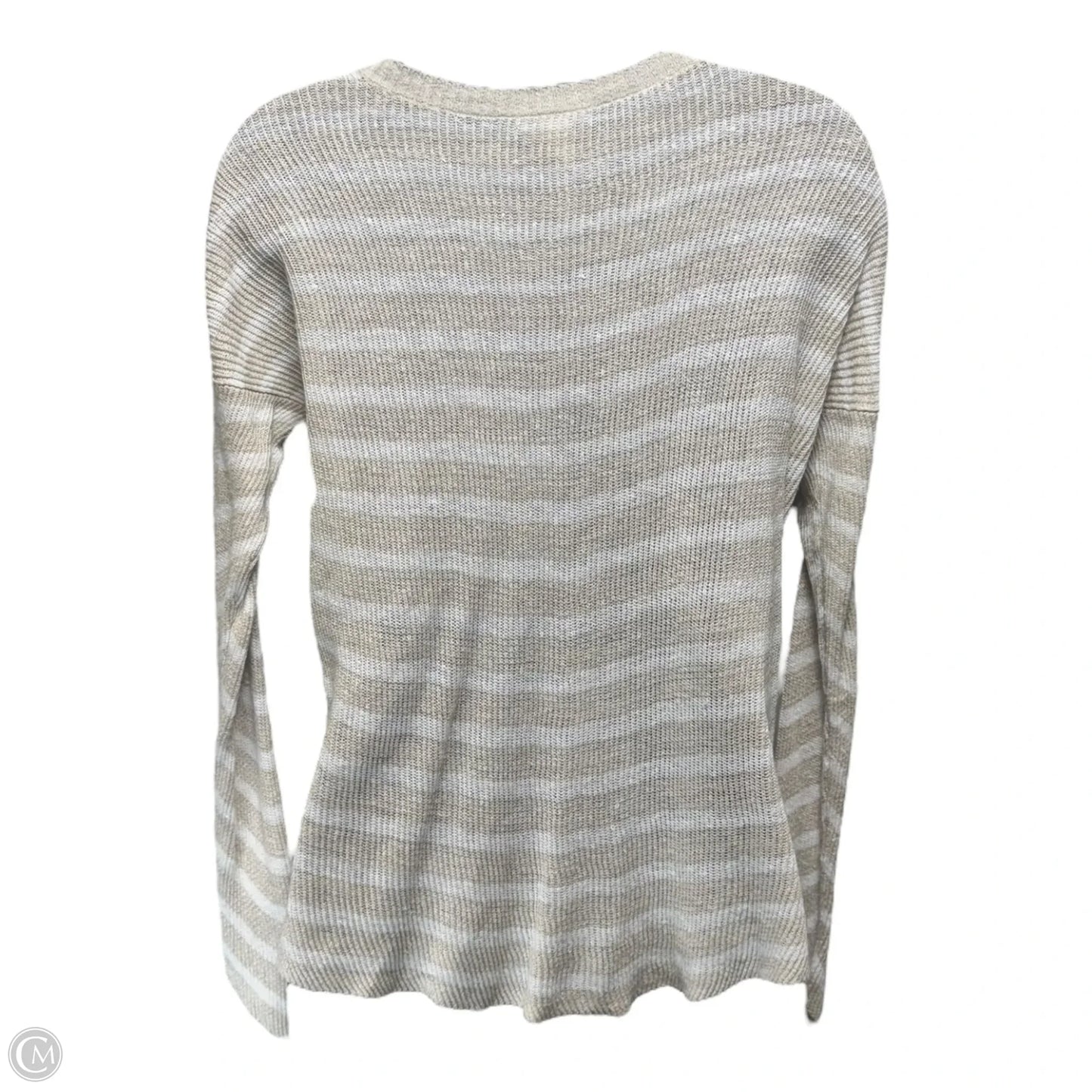 Linen Sweater By Eileen Fisher In Striped Pattern, Size: S