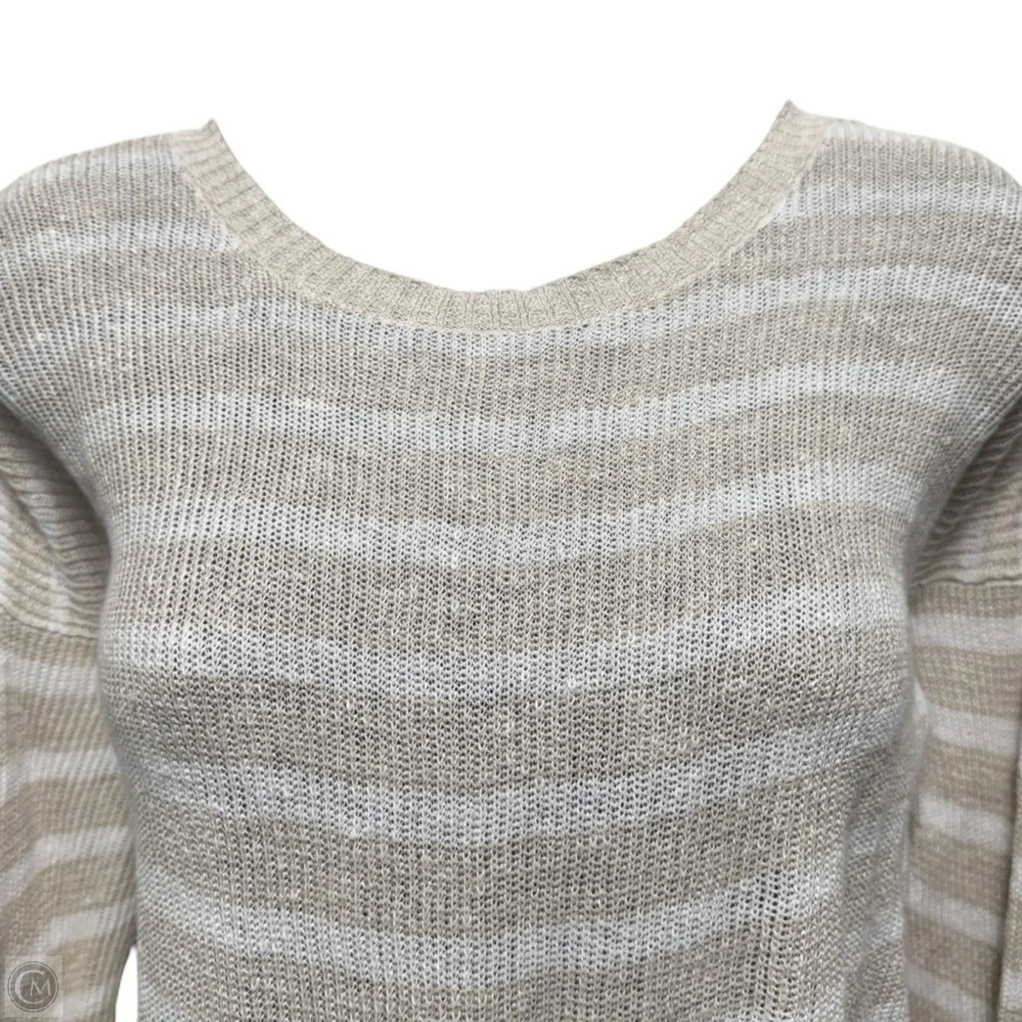 Linen Sweater By Eileen Fisher In Striped Pattern, Size: S