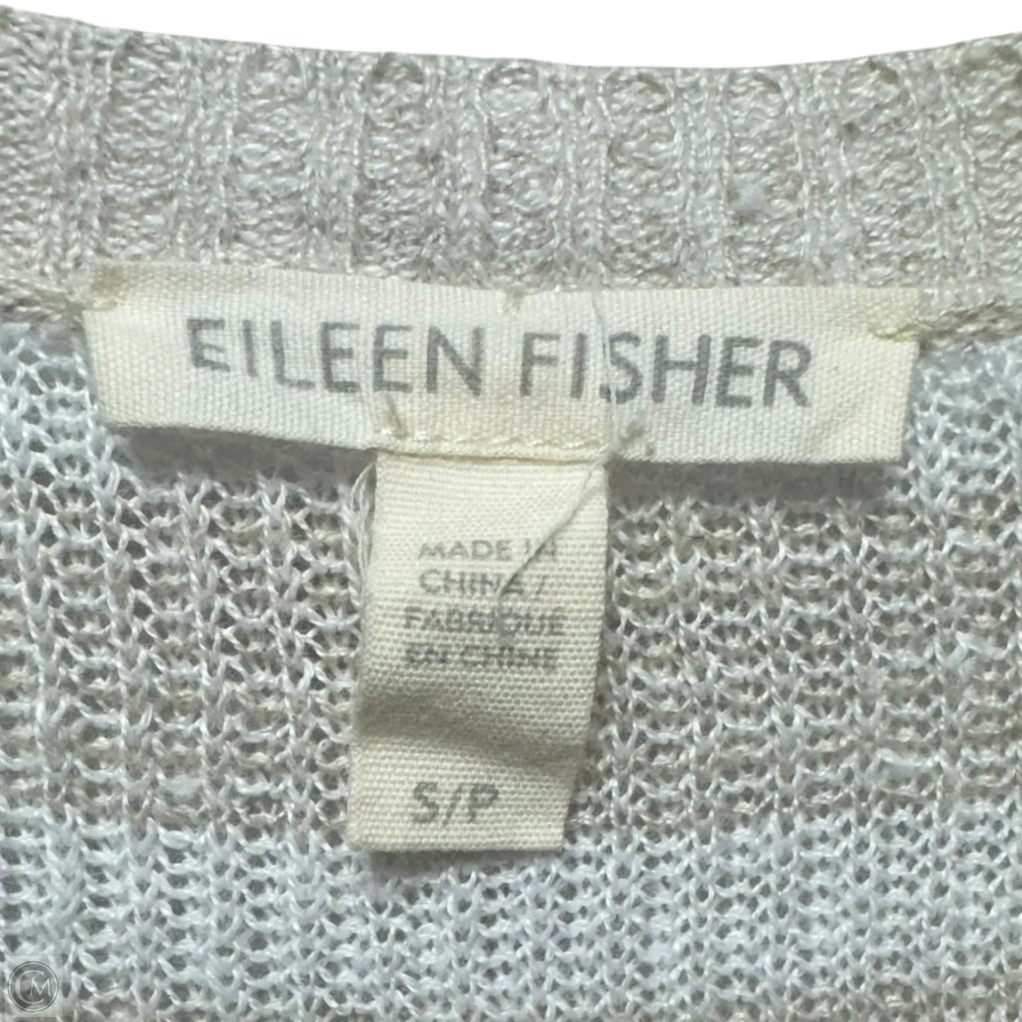 Linen Sweater By Eileen Fisher In Striped Pattern, Size: S