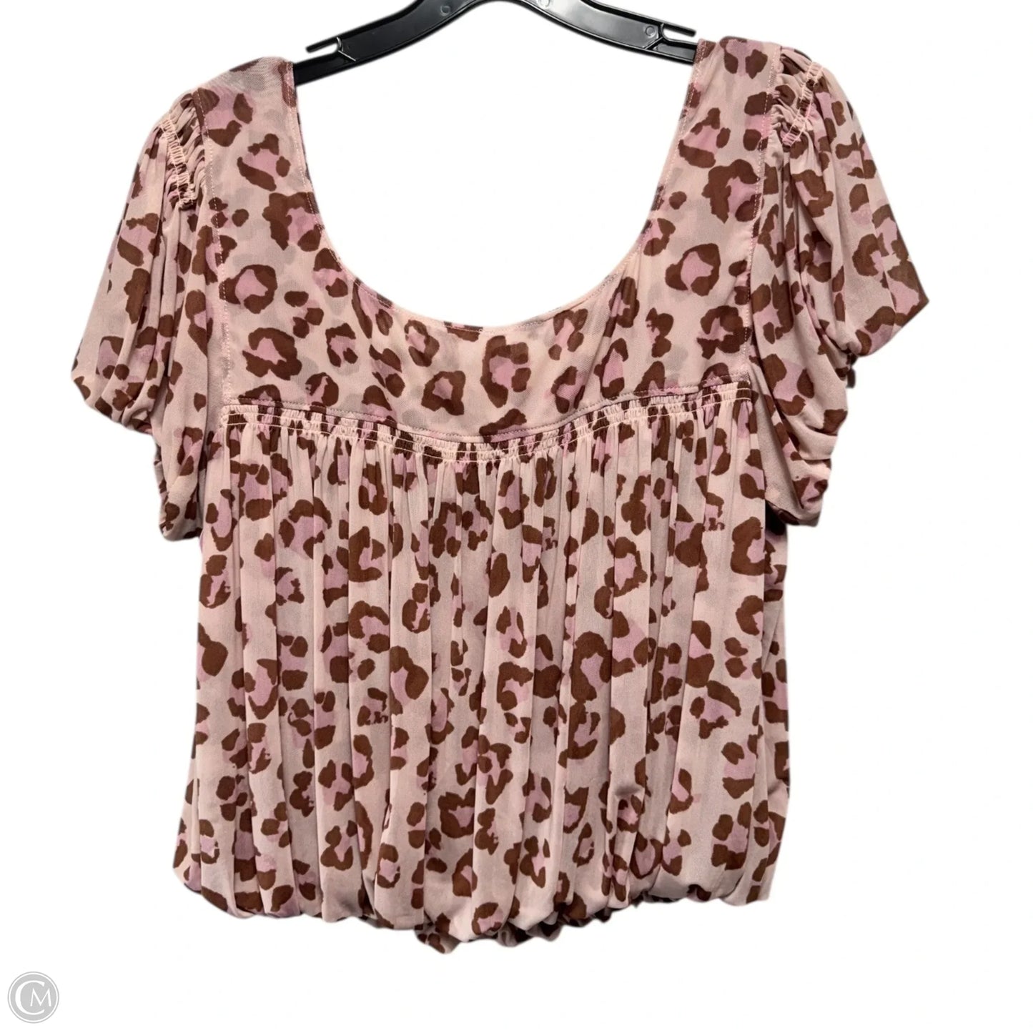 Meg's Blouse By Free People In Blush Pink Leopard Print , Size: S