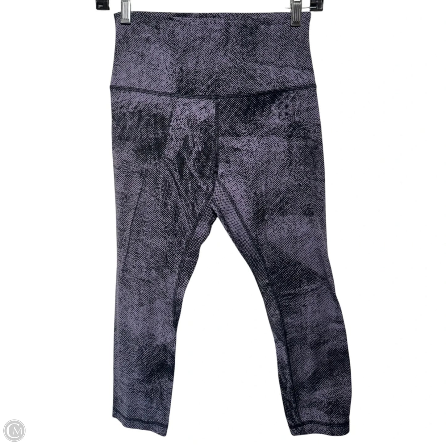 Align Crop Leggings By Lululemon In Pixel Print Purple Quartz Black, Size: 6