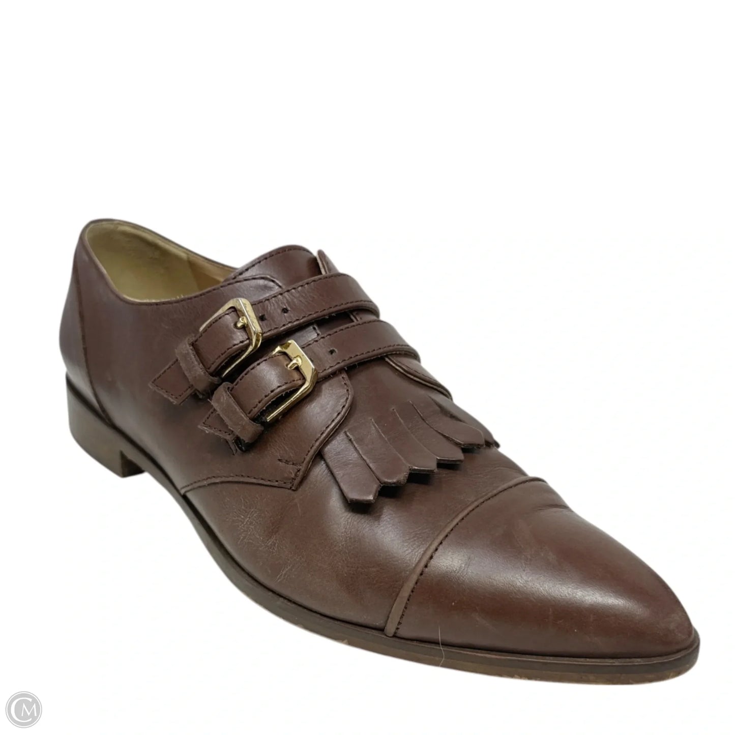 Italian Leather Kiltie Monk Strap Brogue Oxfords By J. Crew In Brown, Size: 8.5