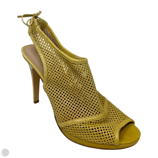 Quorra Peep Toe Stiletto Booties By J. Crew In Yellow, Size: 8.5