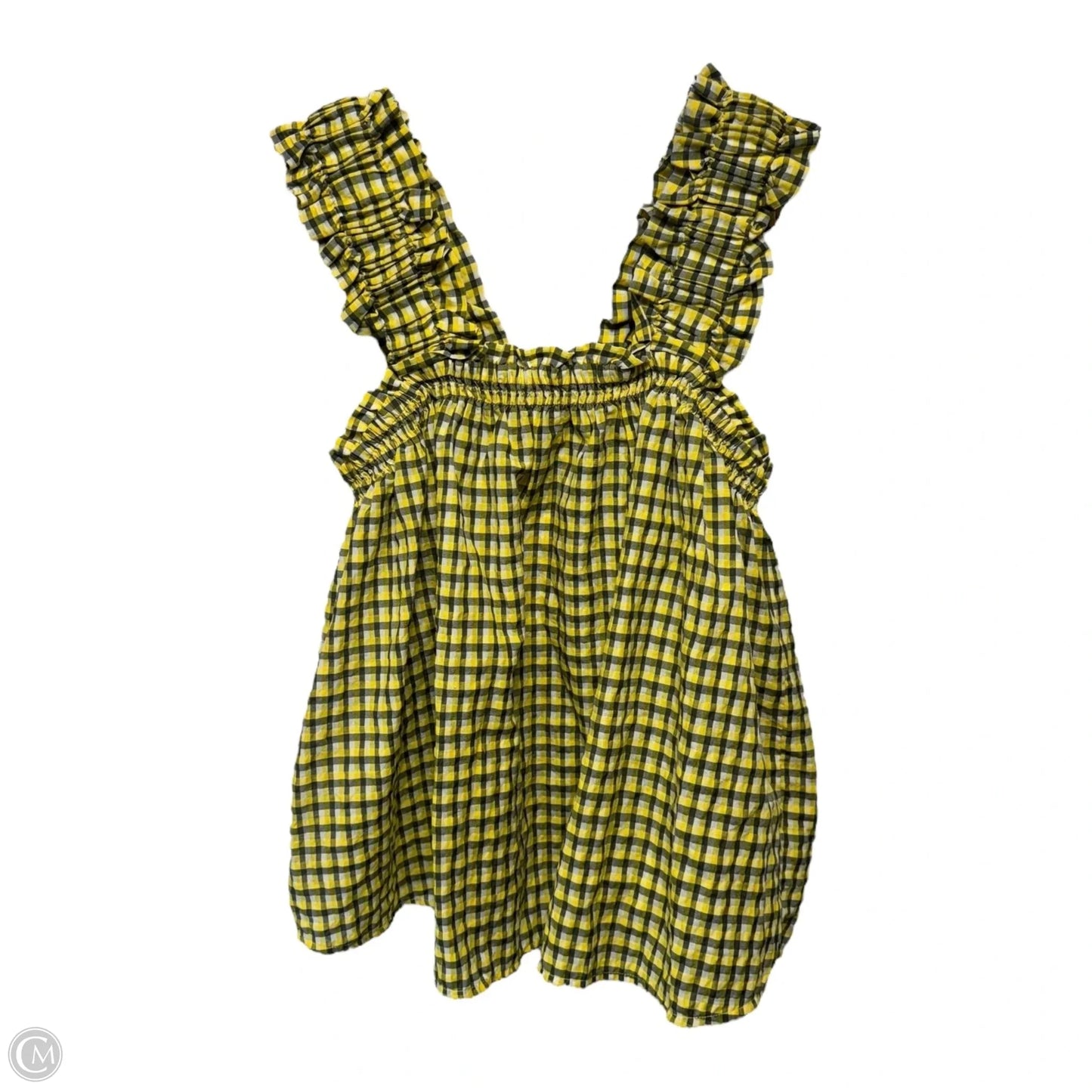 Top Sleeveless By Barbour In Plaid Pattern, Size: 10