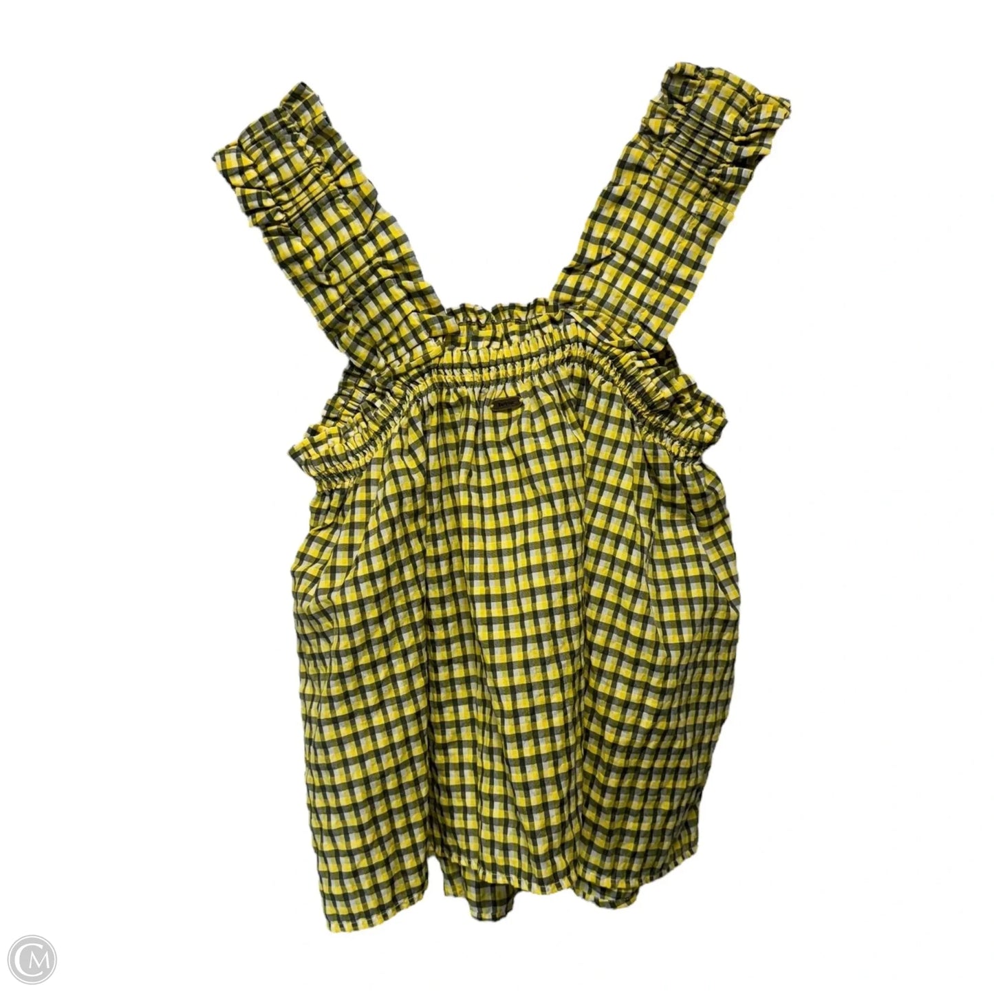 Top Sleeveless By Barbour In Plaid Pattern, Size: 10