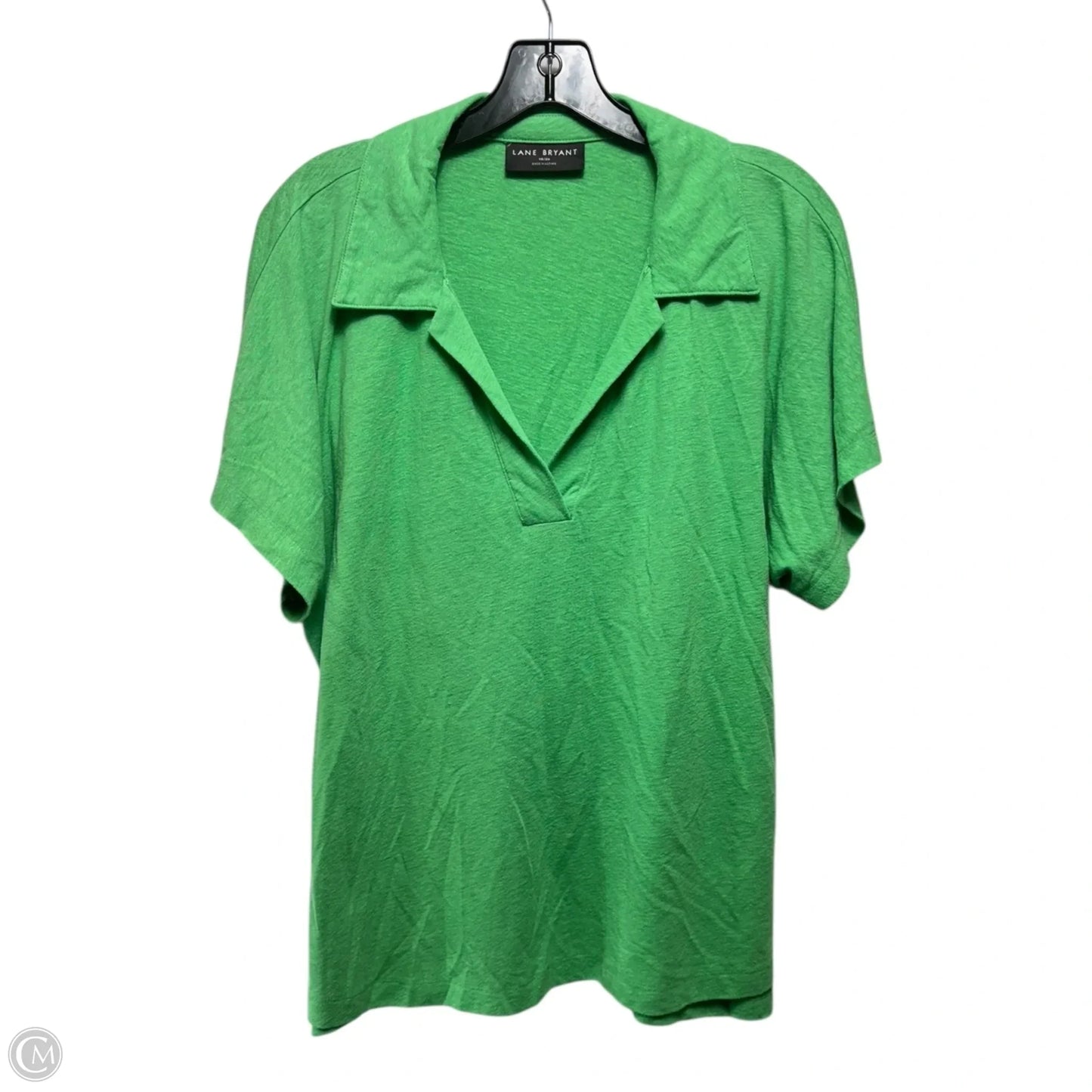 Top Short Sleeve By Lane Bryant In Green, Size: 18