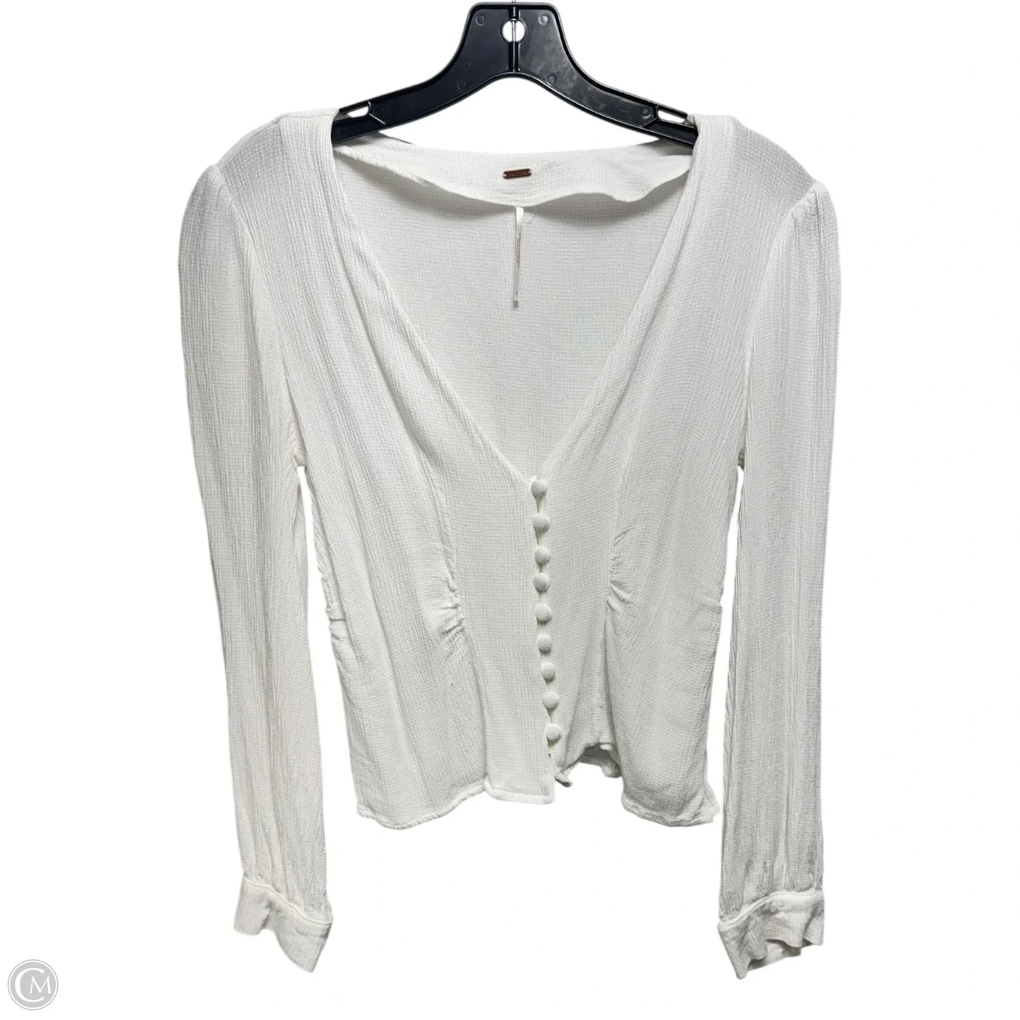 Maise Button Down Blouse By Free People In White, Size: S