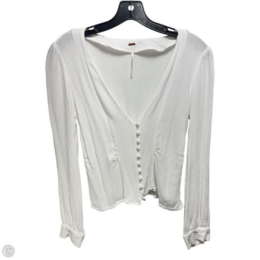 Maise Button Down Blouse By Free People In White, Size: S