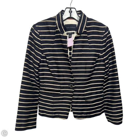 Linen Blend Blazer By Banana Republic In Striped Pattern, Size: Sp