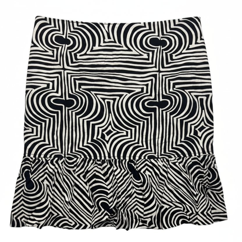Skirt Mini & Short By Trina Turk In Black & Cream, Size: 8