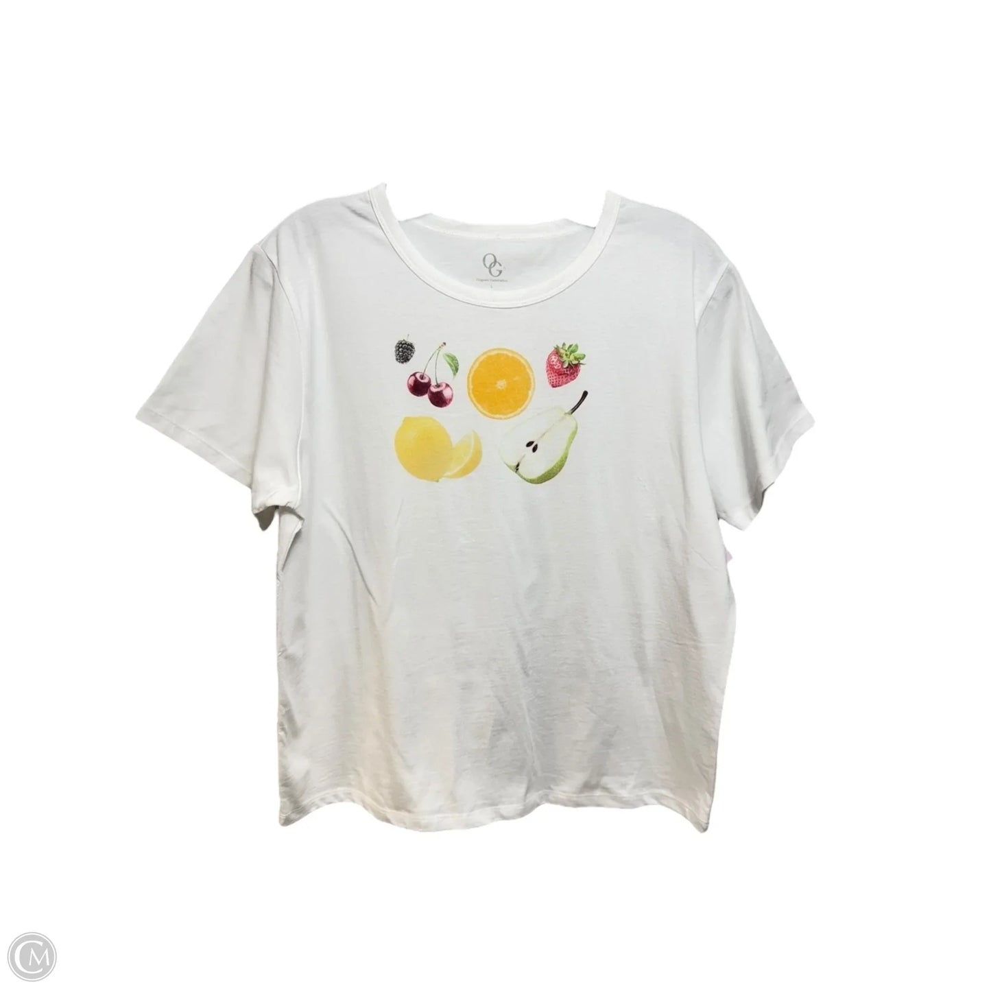 Top Short Sleeve By Organic Generation In White, Size: L