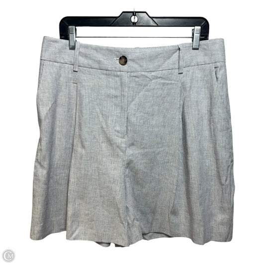 Linen Blend Shorts By Alex Marie In Striped Pattern, Size: 14