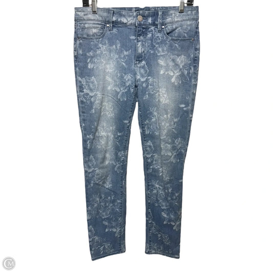 The Slim Ankle Mid Rise Jeans By White House Black Market In Floral Print, Size: 6