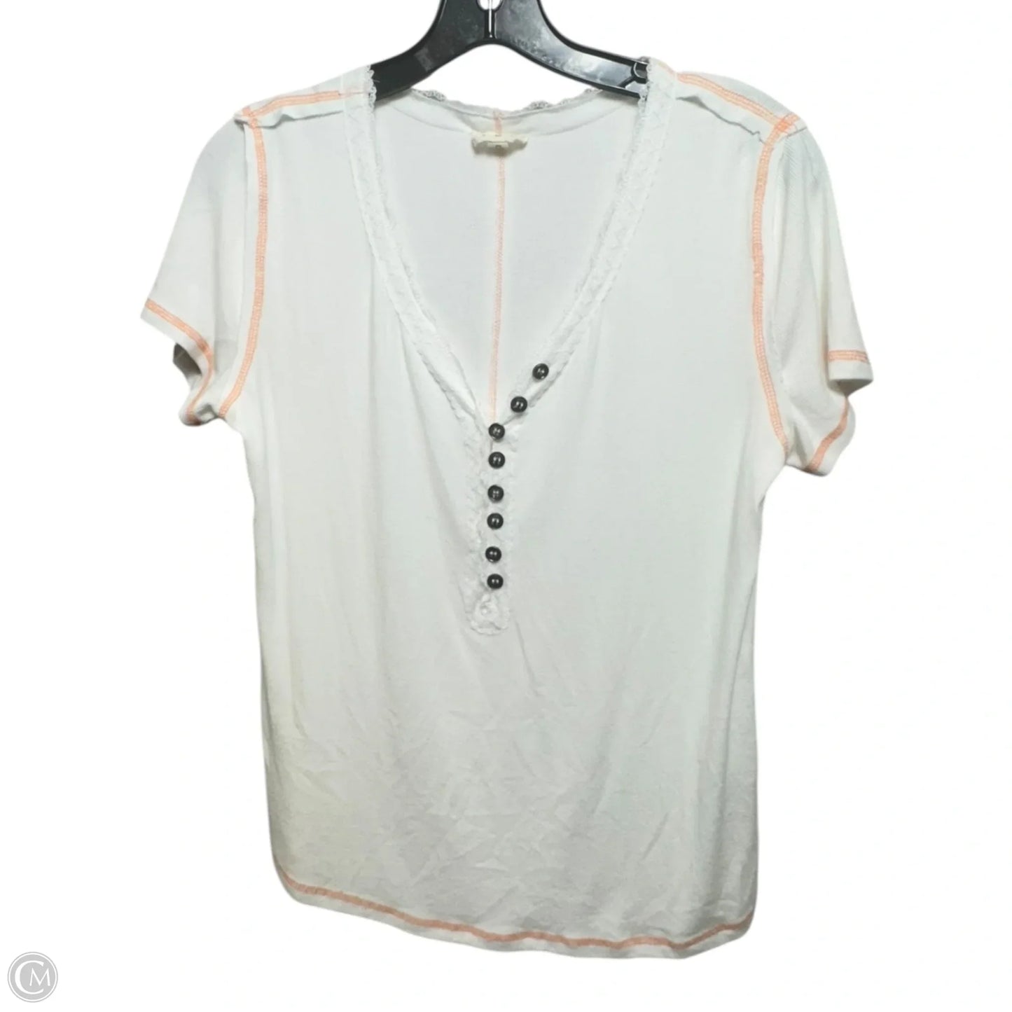 Top Short Sleeve By Pol In White, Size: S