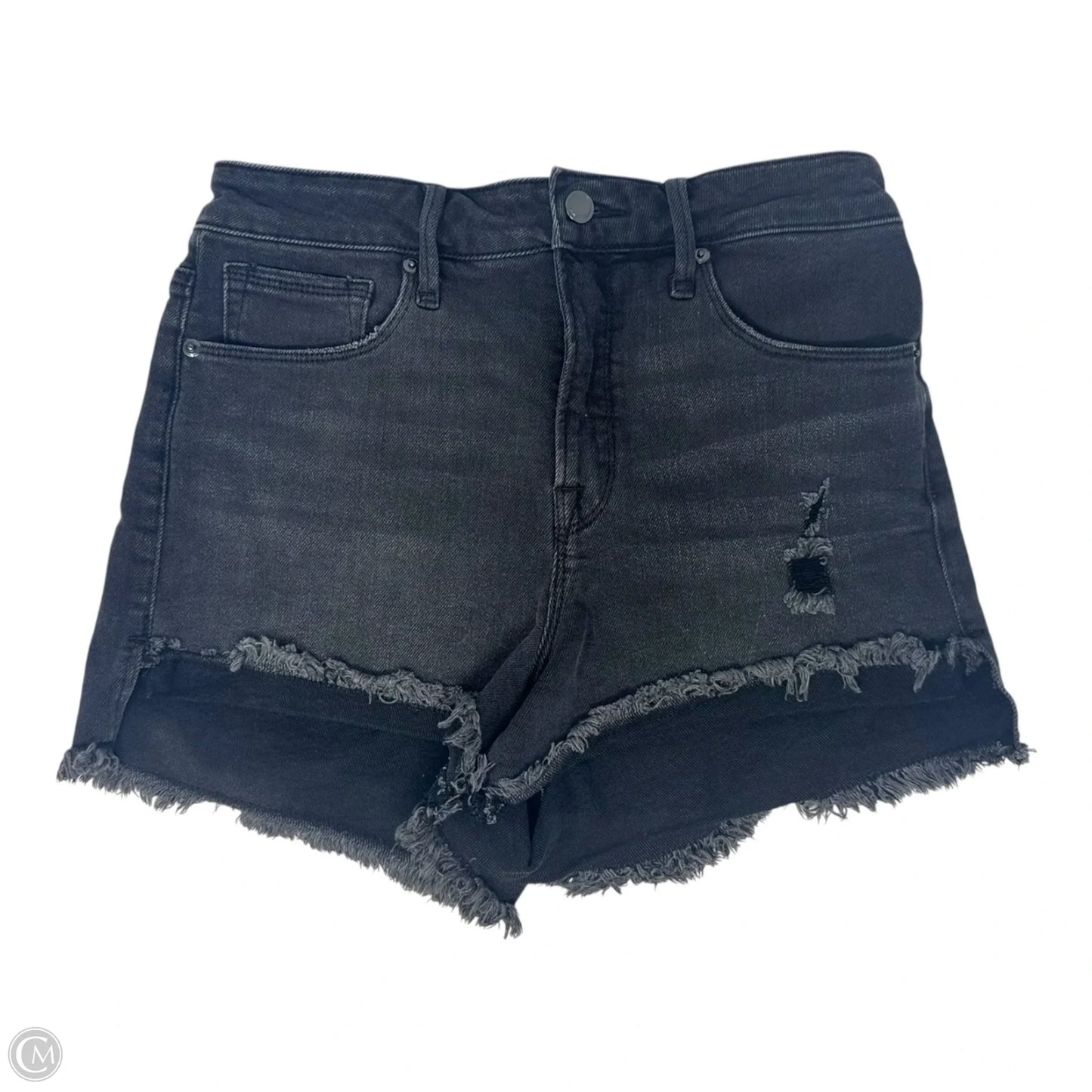 Good Curve Shorts By Good American In Black Denim, Size: 8