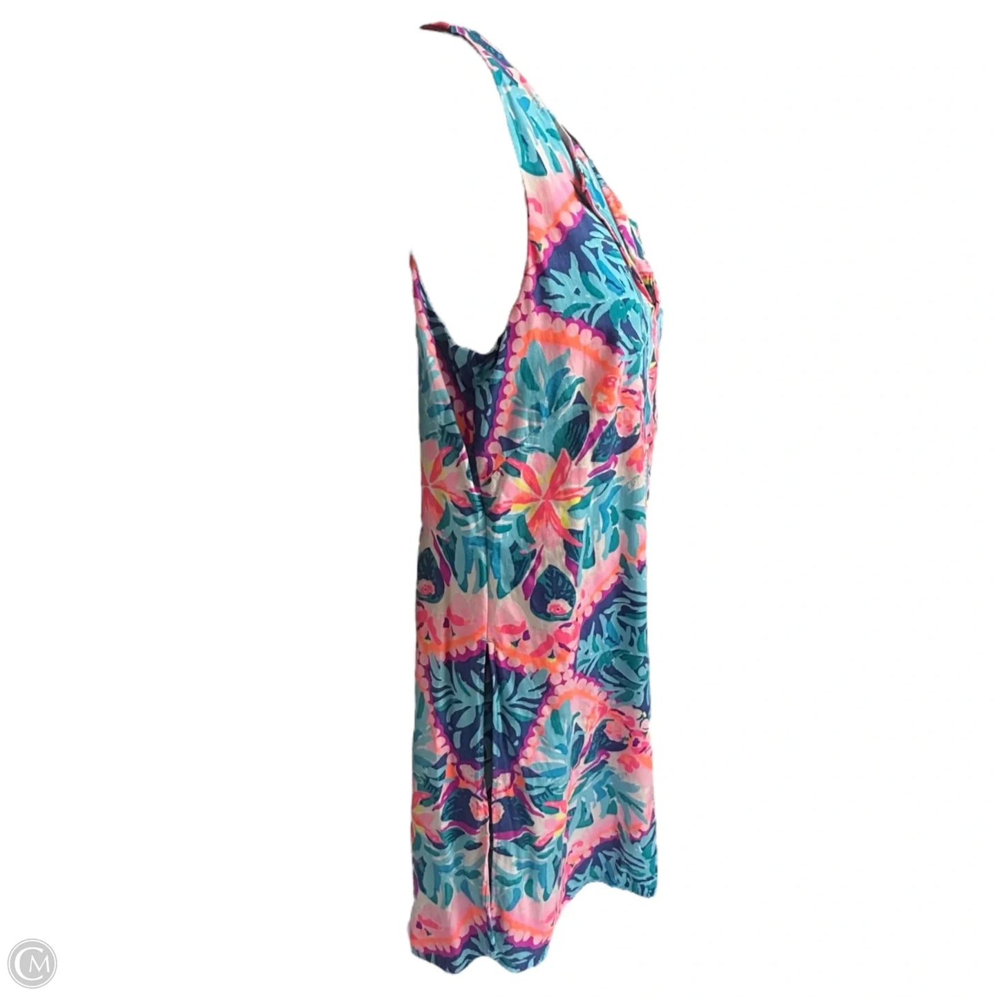 Tanya Romper Designer By Lilly Pulitzer In Seaside Aqua Coconut Cove Engineered, Size: 0