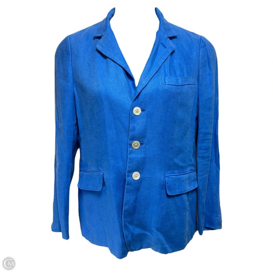 Linen Blazer By Polo Ralph Lauren In Blue, Size: 8
