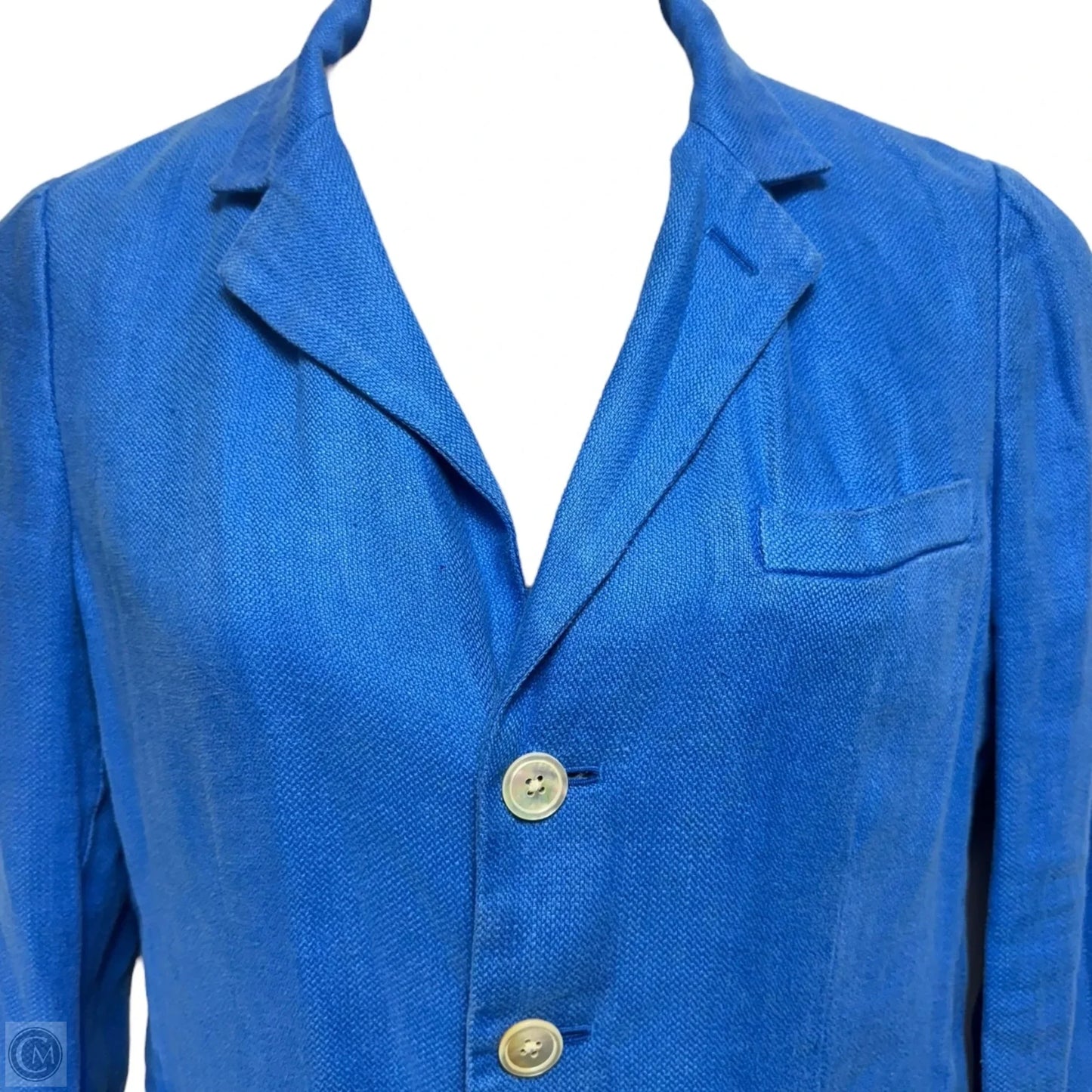 Linen Blazer By Polo Ralph Lauren In Blue, Size: 8