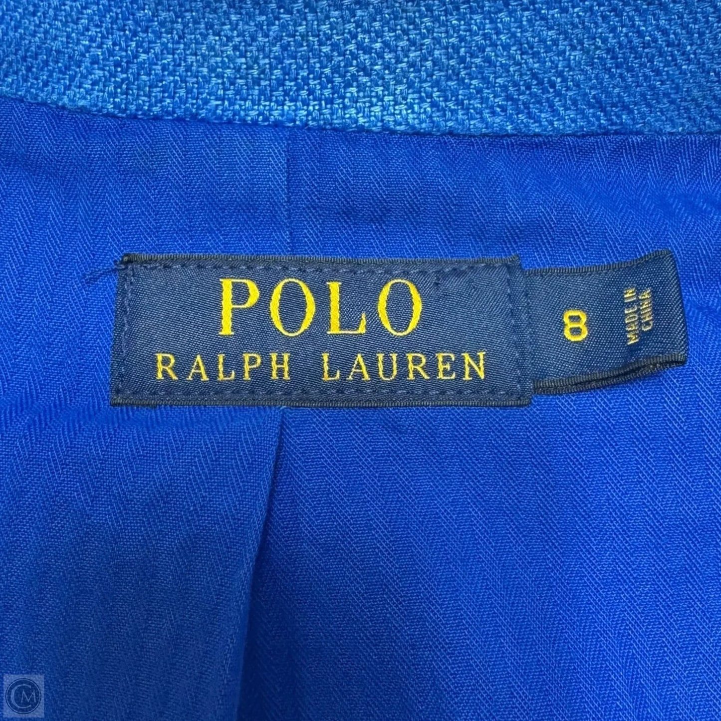 Linen Blazer By Polo Ralph Lauren In Blue, Size: 8