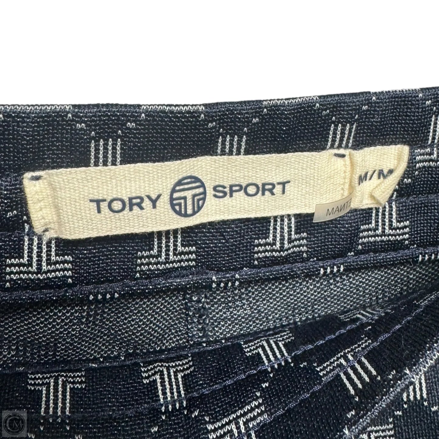 Ruffle Tear Away Pants Designer By Tory Sport By Tory Burch In Blue & White, Size: M