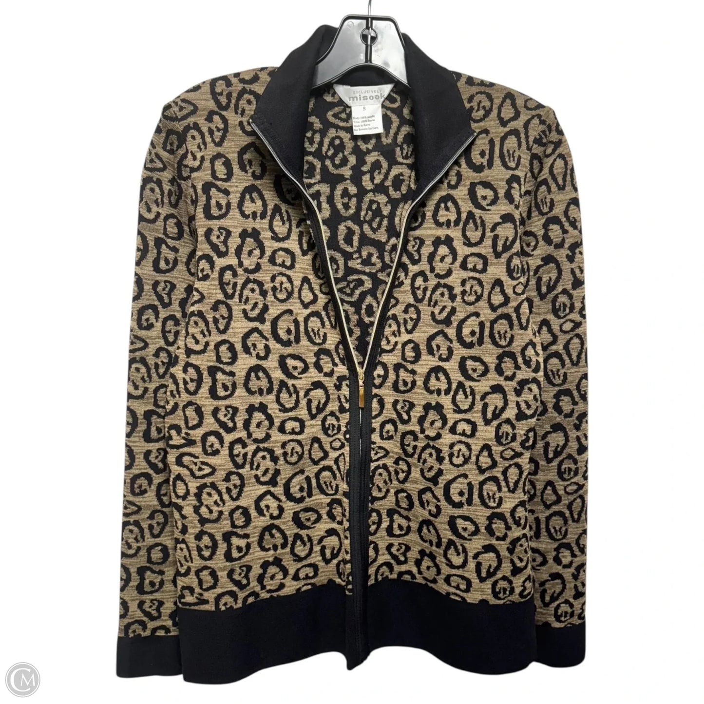 Knit Leopard Jacket Other By Misook In Animal Print, Size: S