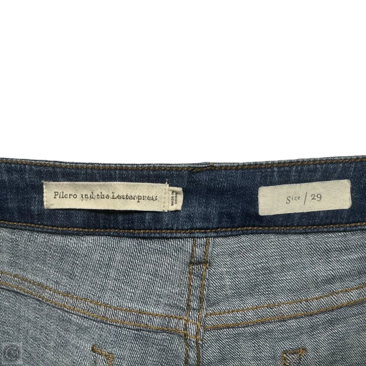 Mid-Rise Slim Boyfriend Jeans with Floral Embroidery Mesh Flare By Pilcro and the Letterpress In Multi-colored, Size: 8/29