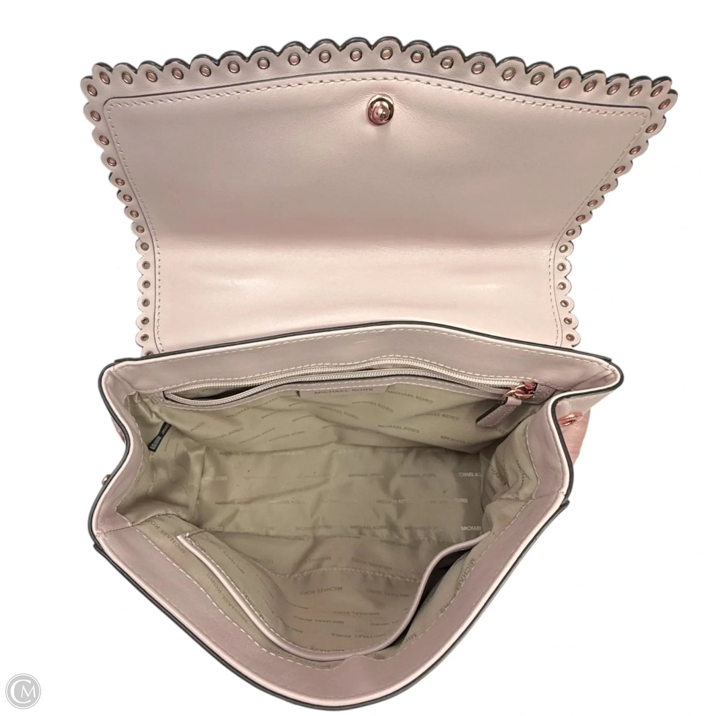 Ava Scalloped Top Handle Satchel Designer By Michael Kors, Size: Medium