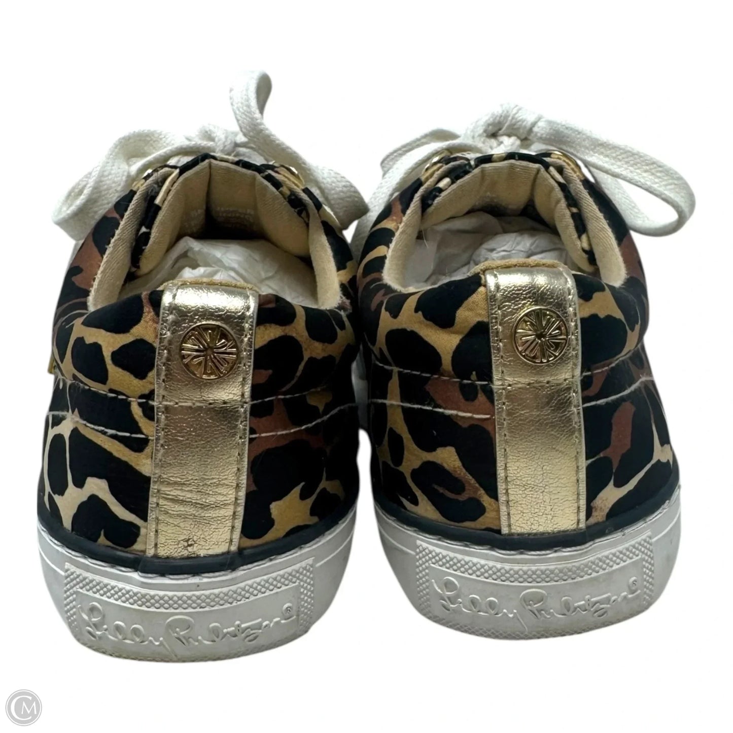 Leopard Trainers Shoes Designer By Lilly Pulitzer In Animal Print, Size: 7.5