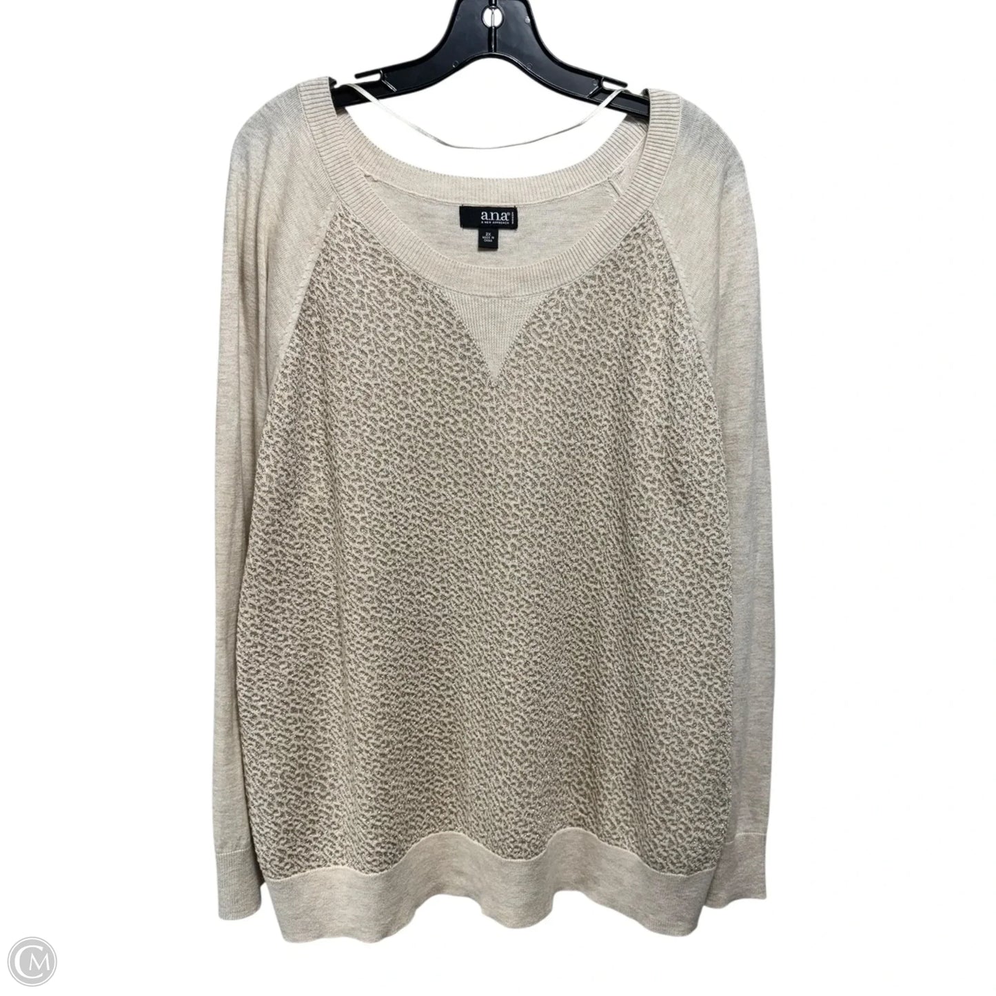 Sweater By Ana In Cream, Size: 2x